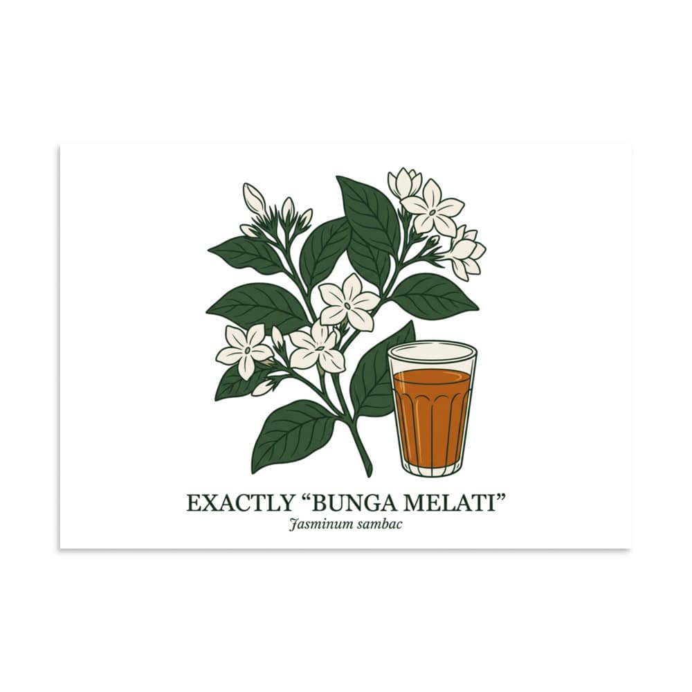 Poster Seni Botani Bunga Melati – view 2