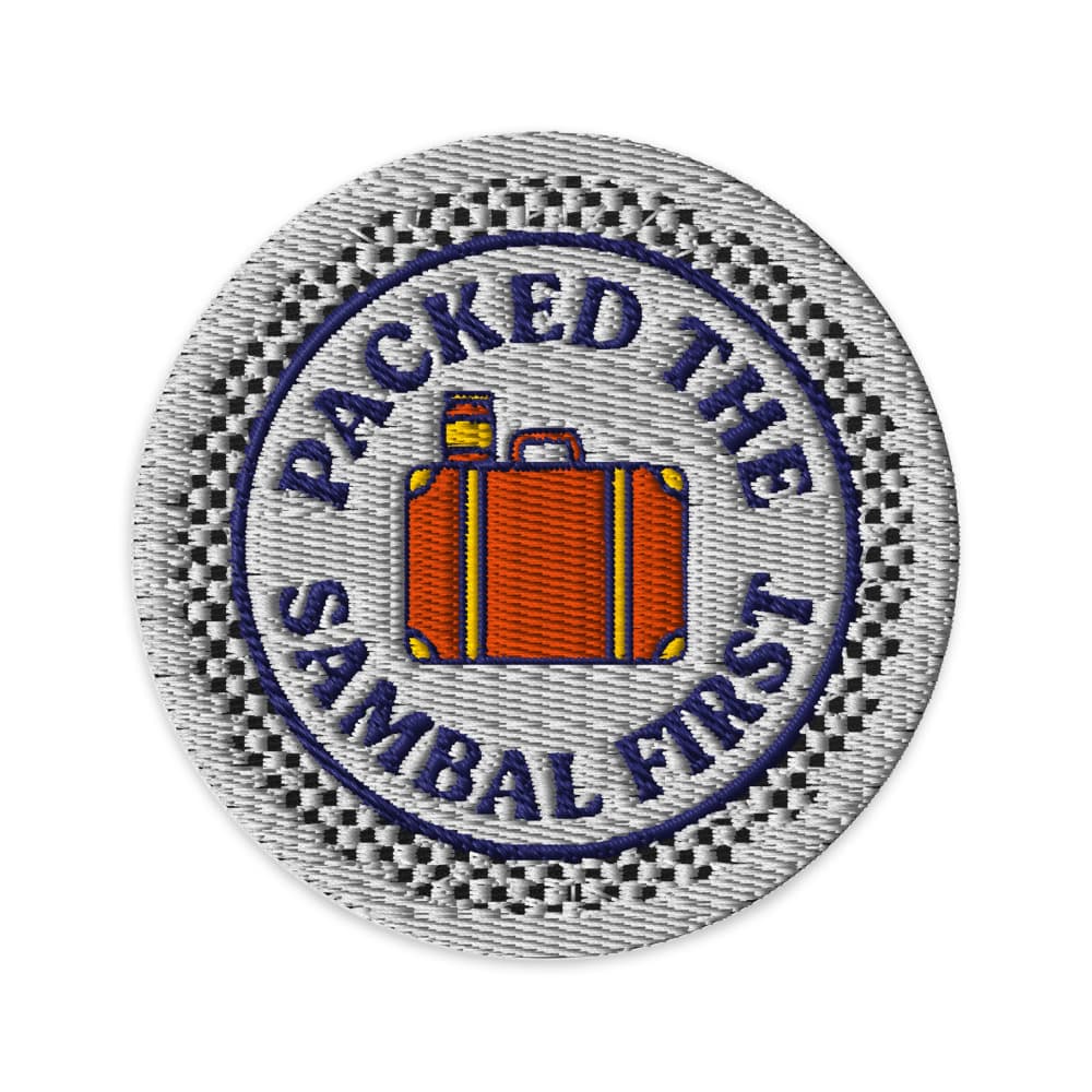 "Packed The Sambal First" Embroidered Patch – view 3