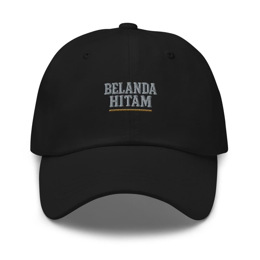 Topi Dad Hat Tipografi Belanda Hitam