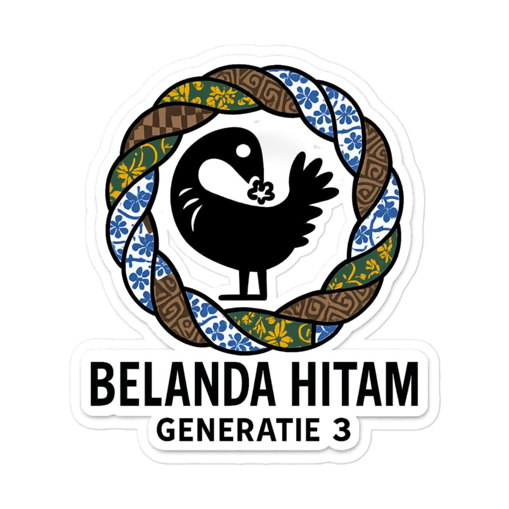 Belanda Hitam Gevlochten Wortels Sticker – view 3