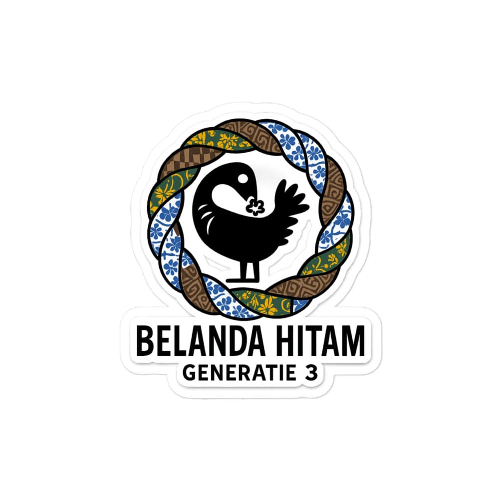 Belanda Hitam Gevlochten Wortels Sticker – view 2