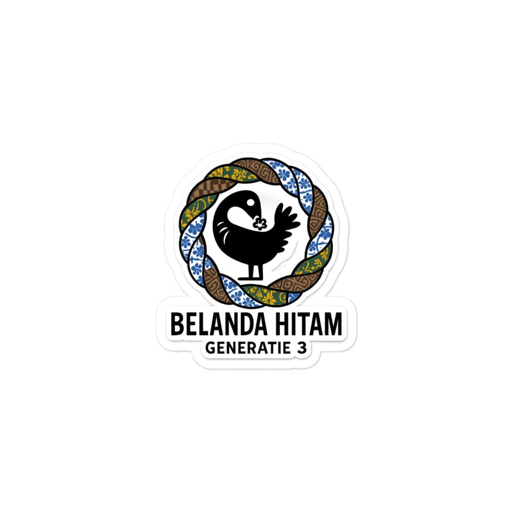 Stiker Akar Jalinan Belanda Hitam