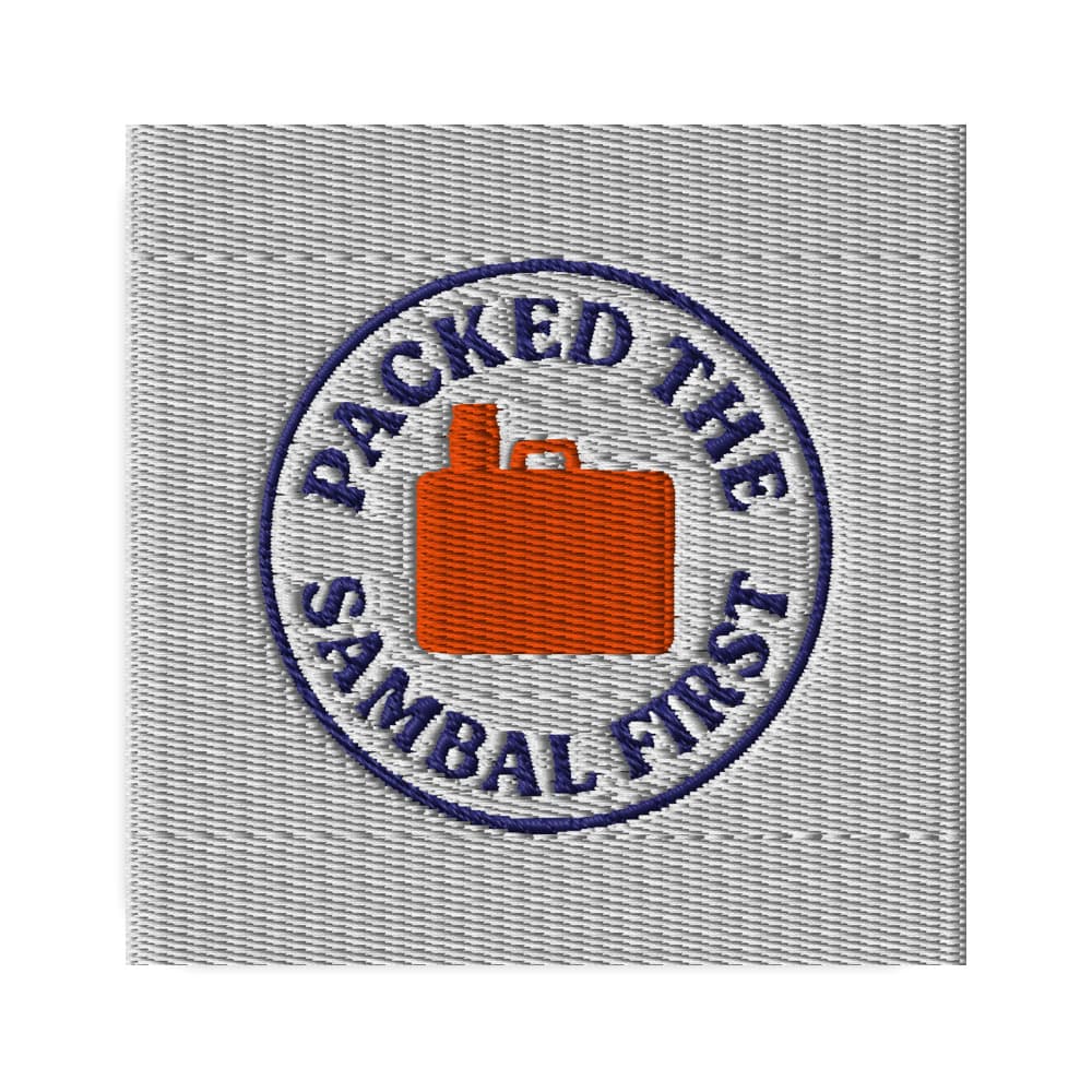 "Packed The Sambal First" Embroidered Patch – view 2
